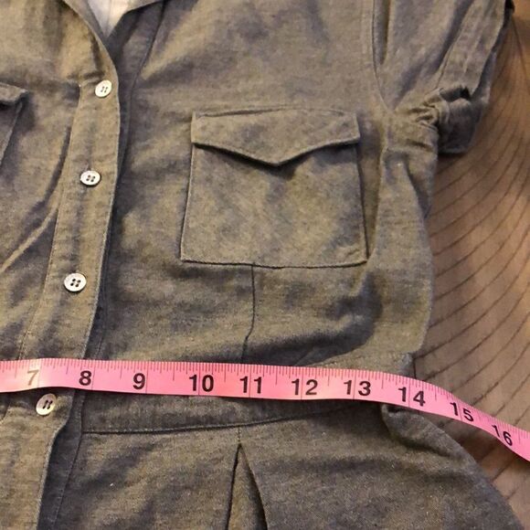 rag & bone Front Button Denim Shirt Dress with 4 pockets. 100% Cotton. - Picture 14 of 17